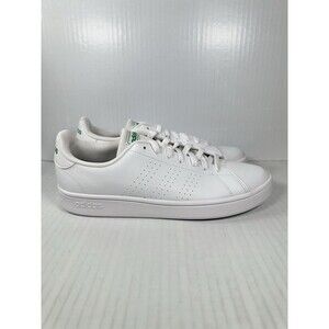 Size 10.5 Men’s Adidas Advantage Base Sneaker Shoes White Green GW2063 NEW